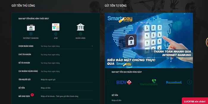 Nạp tiền thật đơn giản với nhiều hình thức