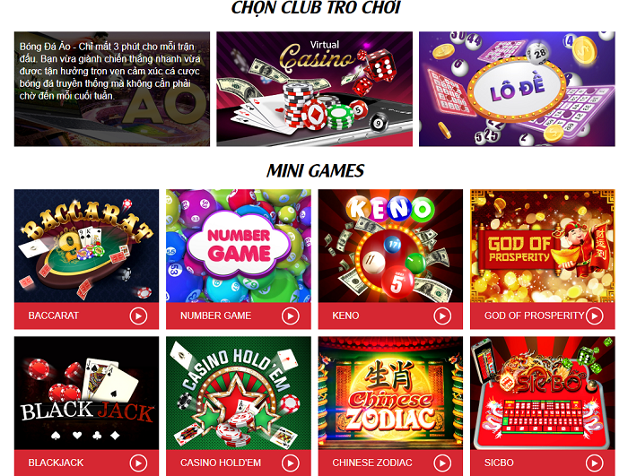 Kho game đa dạng, bắt mắt