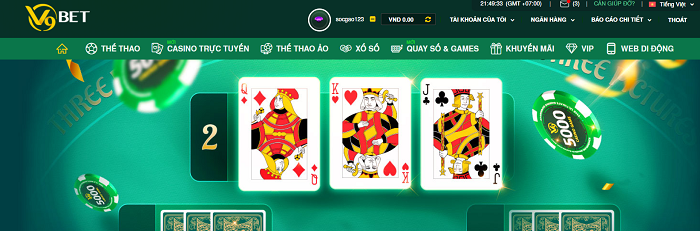 Giao diện "xanh lá" của V9bet