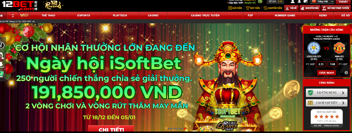 Khuyến mãi 12bet liên tục và giá trị