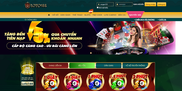 Nhiều trò chơi với giao diện hấp dẫn