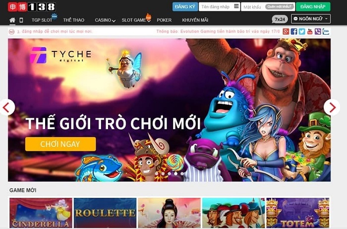 Thế giới game sống động, lôi cuốn trên 138Bet