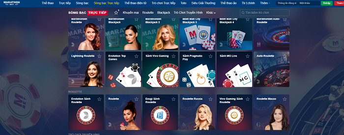 Kho trò chơi đa dạng và phong phú của Marathonbet
