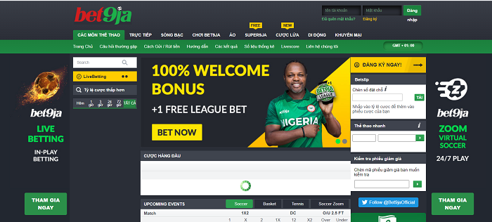 Giao diện nhà cái Bet9ja