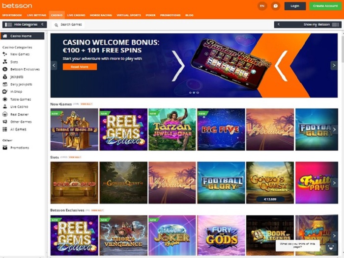 Sòng bạc trên Betsson