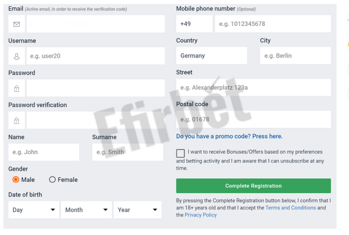 Đăng ký tài khoản Betano
