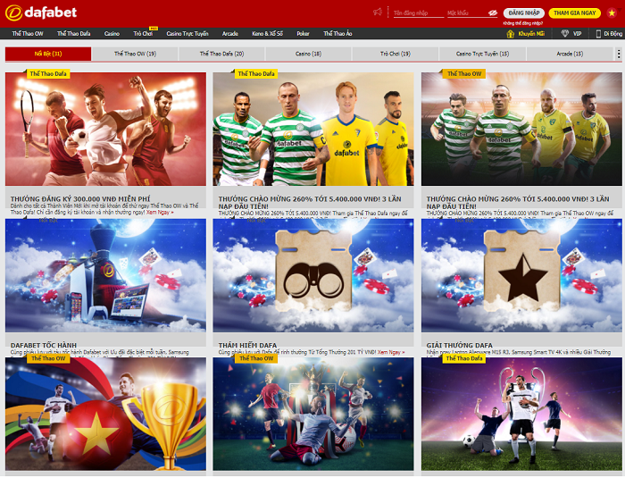 Dafabet có nhiều ưu đãi cho khách hàng