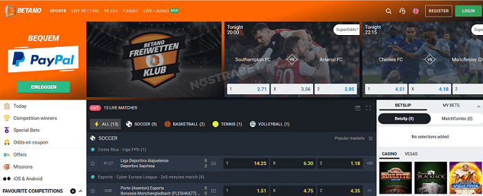 Giao diện nhà cái betano