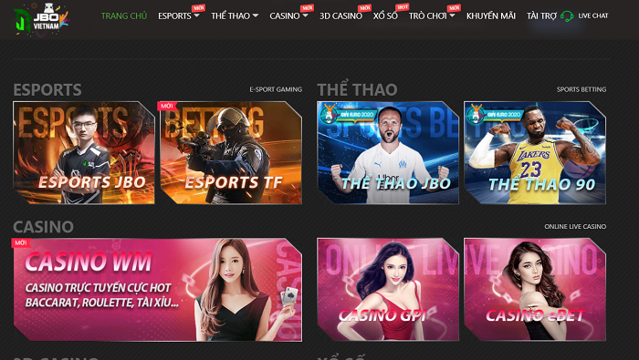 Kho trò chơi đa dạng của JBO