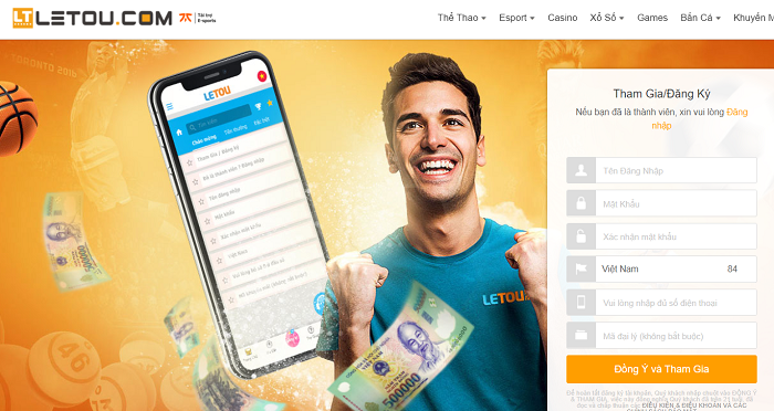 Các bước đơn giản đăng ký tài khoản Letou