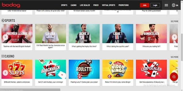 Kho trò chơi đa dạng của Bodog