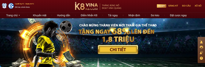 Đăng ký K8 để nhận phần thưởng chào mừng hấp dẫn