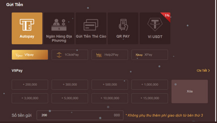 Các hình thức nạp tiền vào tài khoản cá cược K8