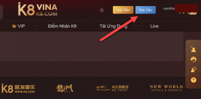 Rút tiền về tài khoản