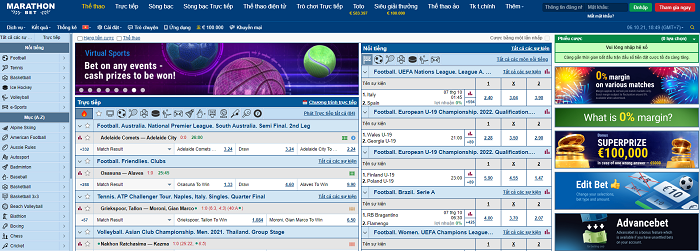 Hướng dẫn cách chơi cá cược tại Marathonbet