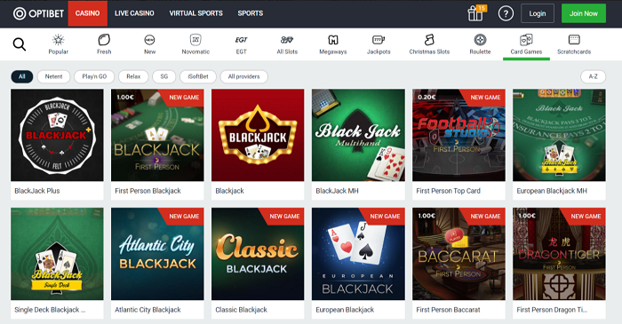 Tham gia vào kho trò chơi đa dạng của Optibet