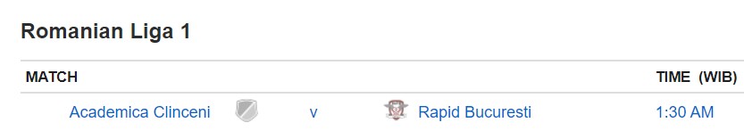 GIẢI VĐQG ROMANIA