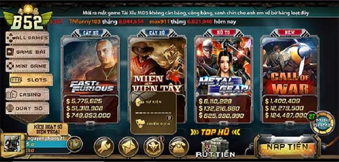 Đăng ký tài khoản B52 để tham gia chơi game