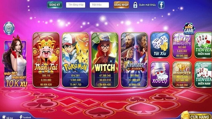 Kho trò chơi đa dạng, phong phú