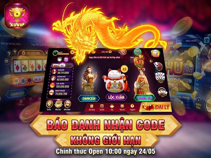 Nhiều trò chơi hấp dẫn có tại XuVip