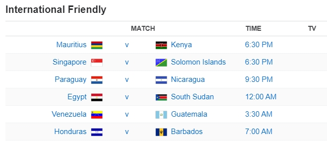 International Friendly