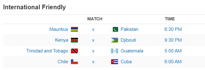 International Friendly