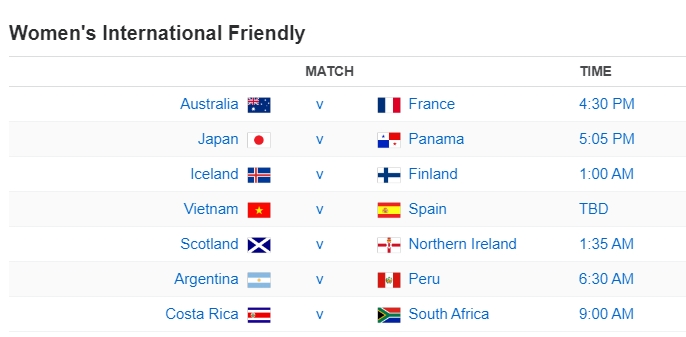 Women's International Friendly
