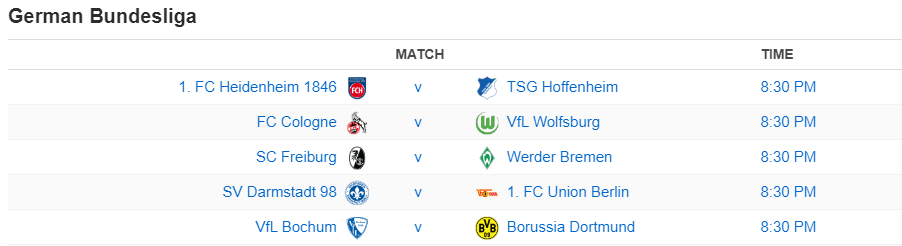 German Bundesliga