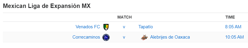Mexican Liga de Expansión MX